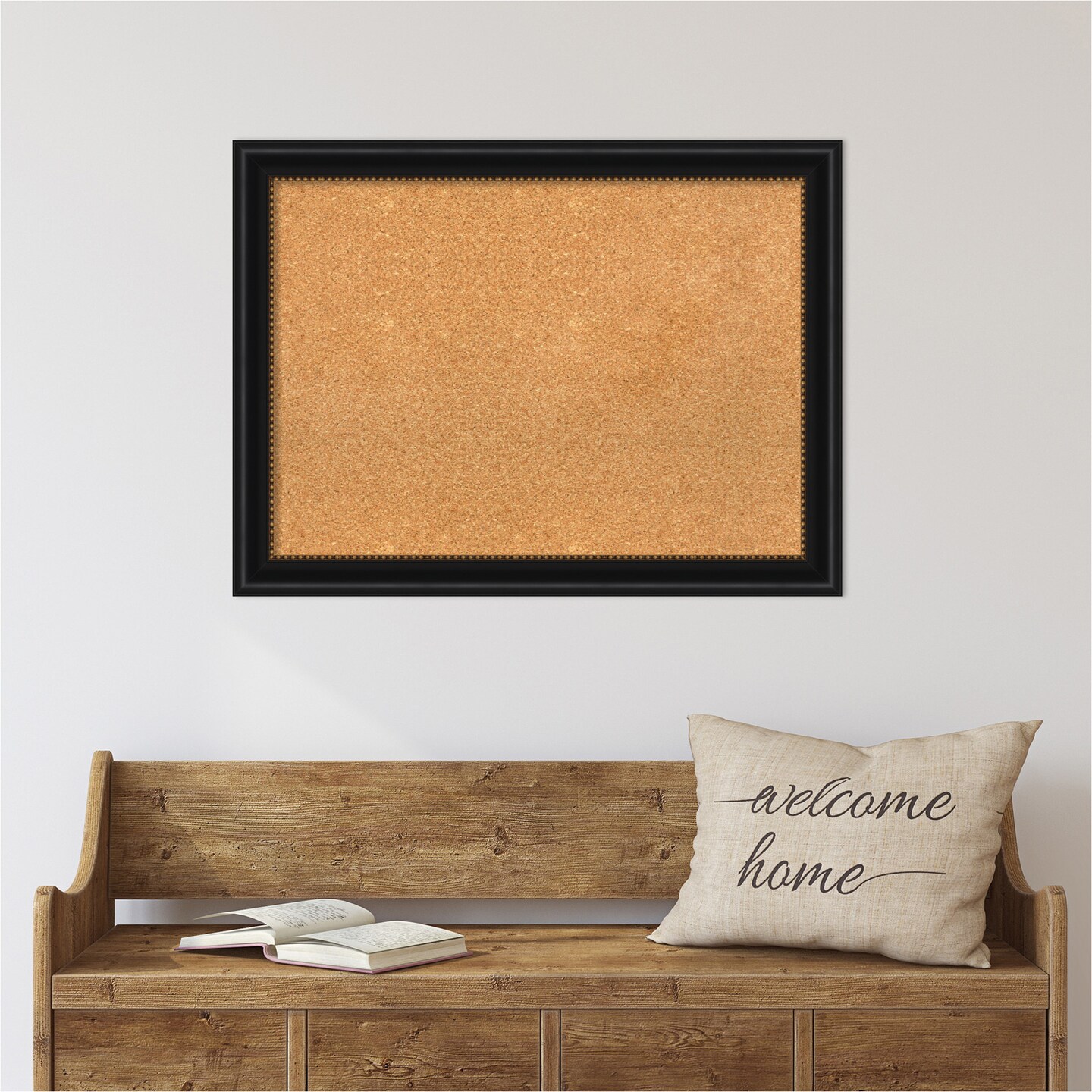 Cork Board, Manhattan Black Frame - Bulletin Board, Organization Board, Pin Board