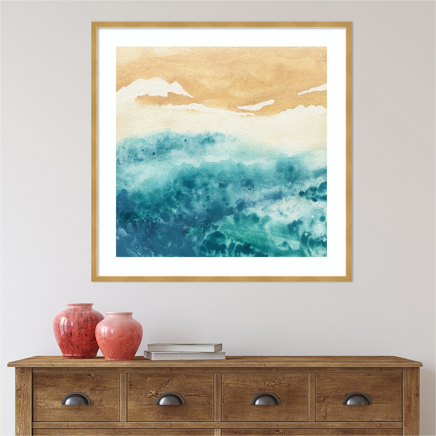 On Warm Sand by Janet Meinke Lau Wood Framed Wall Art Print