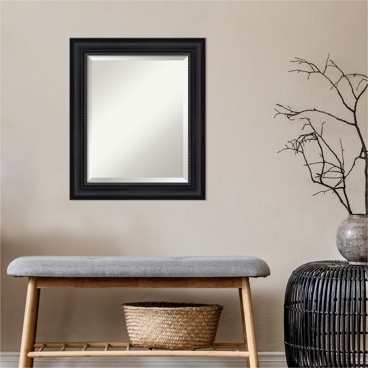 Beveled Bathroom Wall Mirror, Astor Frame