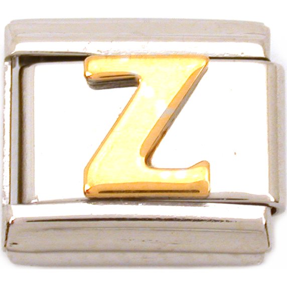 Z Italian Charm Gold Plated Letter