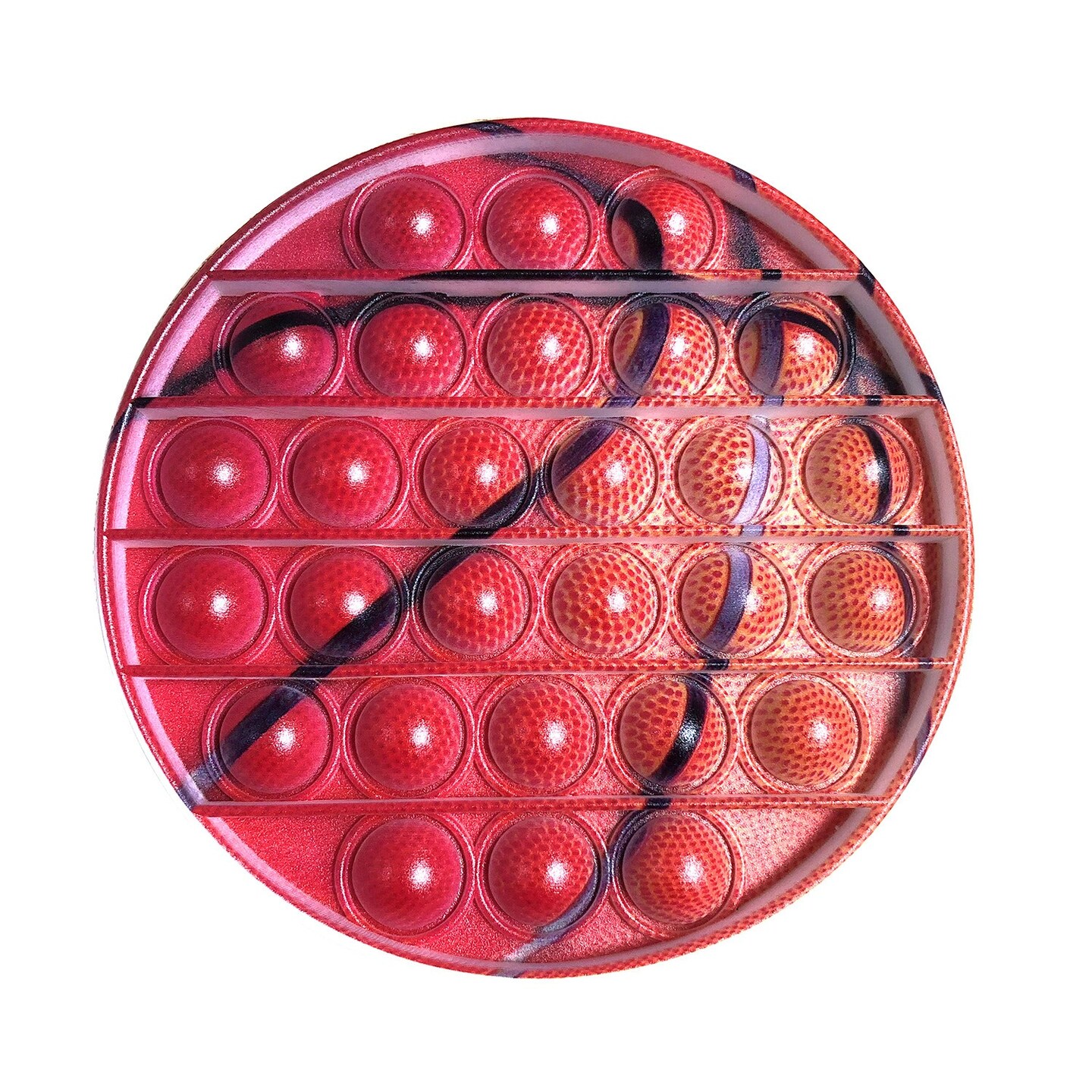 Kid&#x27;s Educational Silicone POP Toys | Fidget Poppet | Basketball Ball Pattern