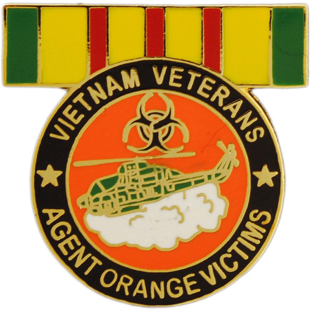 Oval Agent Orange Vietnam Veteran Sticker - Service Ribbon Design 5x3.1 Inches