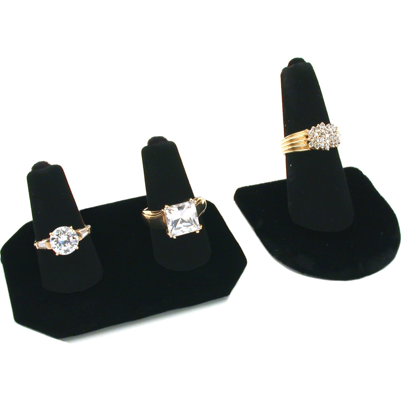 6 Piece Jewelers Ring Display Set - Mandrel, Gauge Single & Double Ring Displays