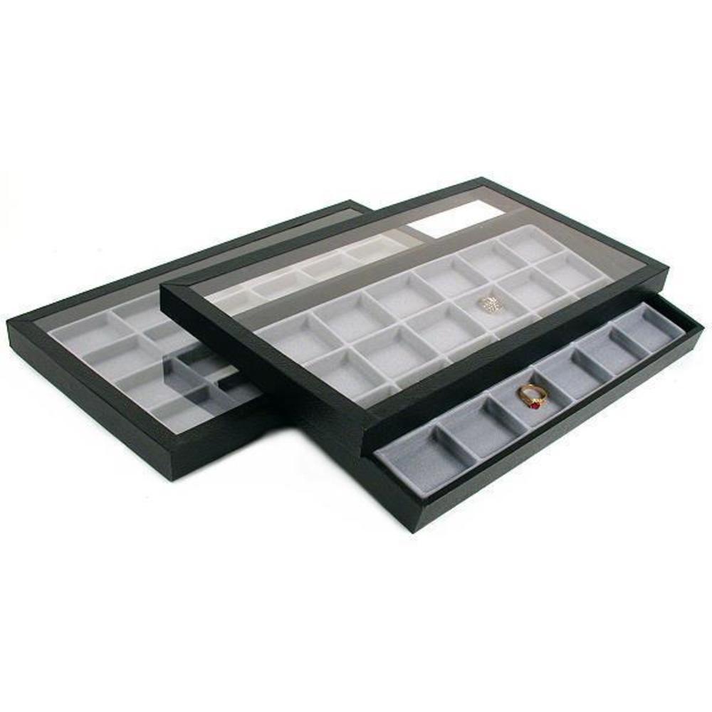 48 Slot Jewelry Display Insert Acrylic Lid Travel Tray | Michaels