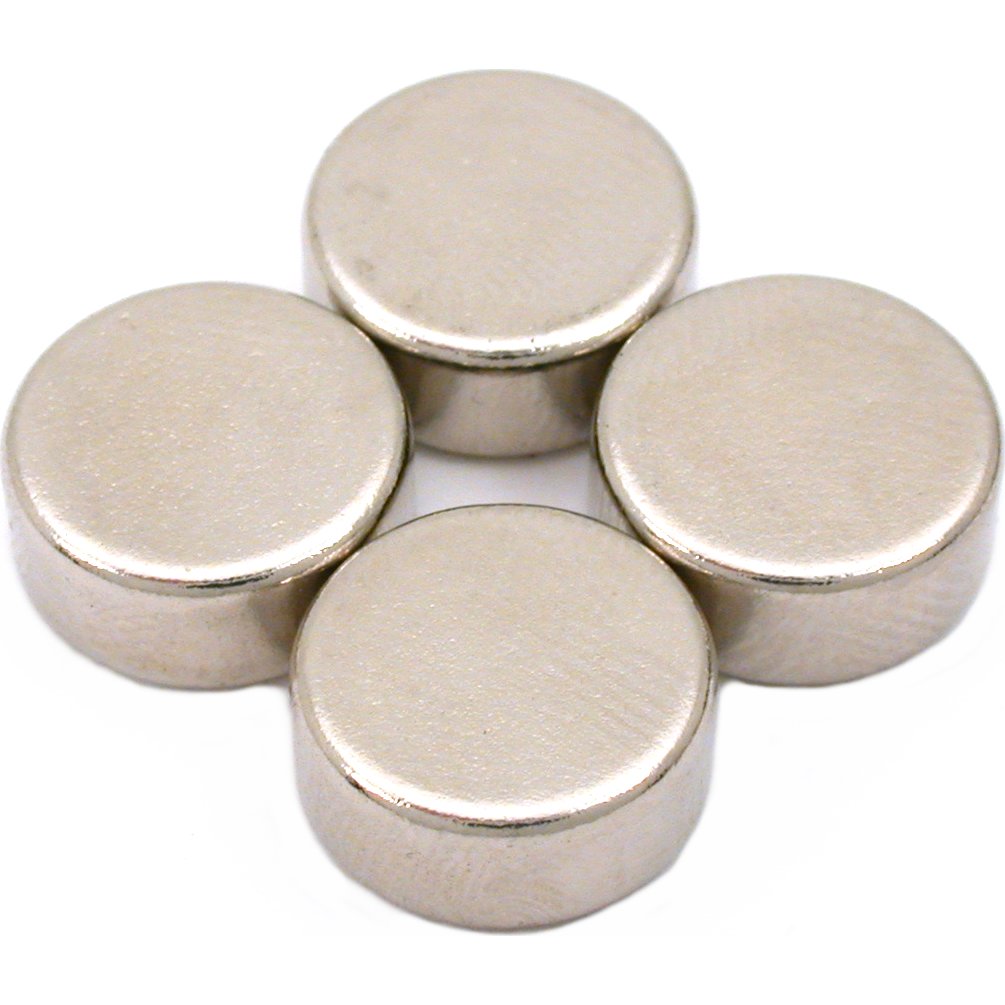 4 Neodymium Rare Earth Magnets 9/16&#x22; Strong Magnet Round Disc Craft Tool