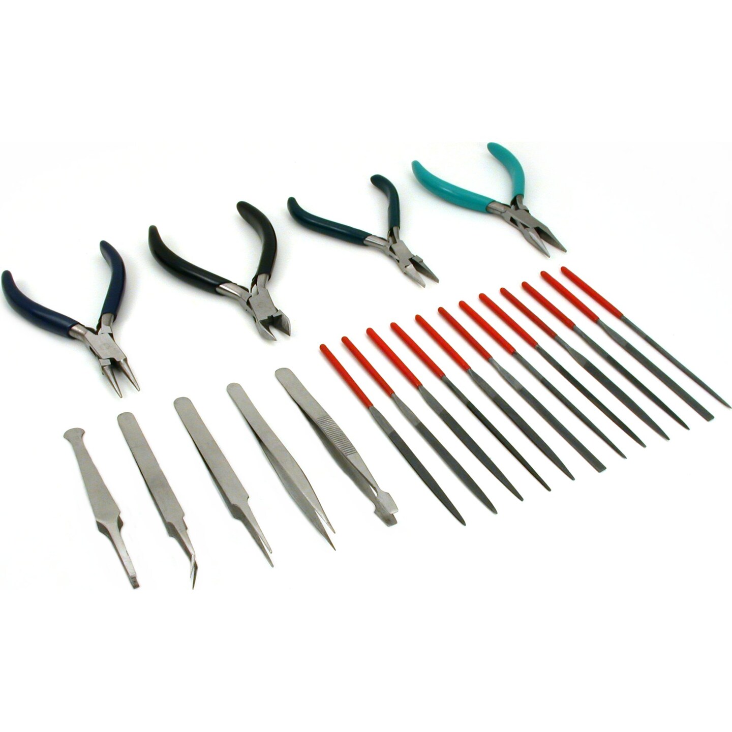21 Jewelers Beading Needle Files Tweezers Pliers Tools