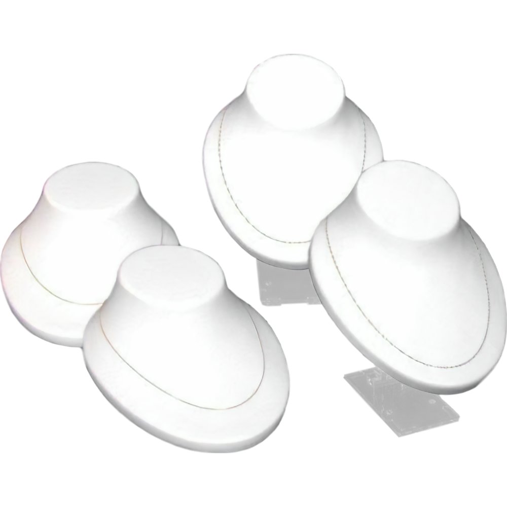 4 White Adjustable Necklace Chain Bust Display Fixtures Michaels