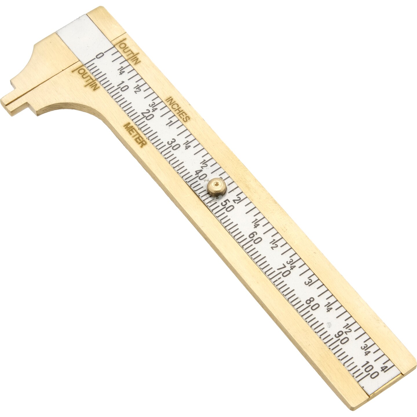 2 Sliding Brass Gauges Inches &#x26; Millimeters 100mm 4&#x22; Jewelers Tools Measuring