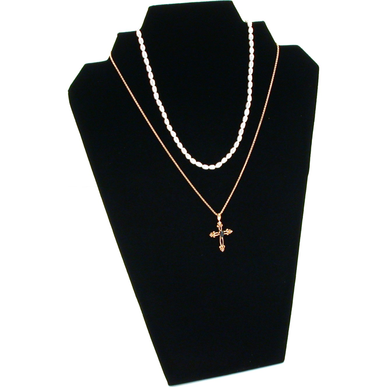 12.5" Black Velvet Jewelry Easel Display Stand Tower Rack for Home Bedroom (6 Pack)