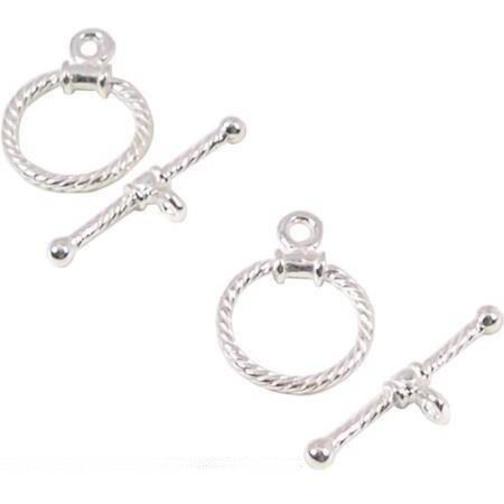 2 Sterling Silver Toggle Clasps Twist Jewelry Parts Michaels