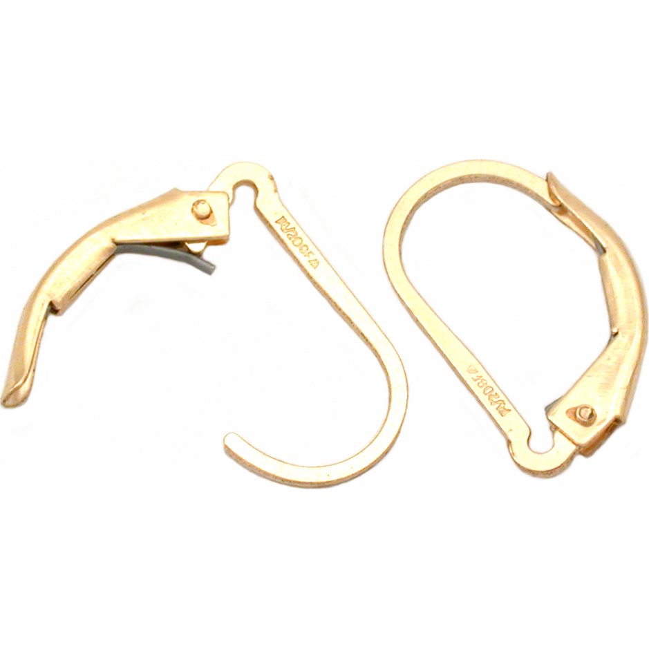 2 Goldfilled Leverbacks Earrings Interchangeable 14mm