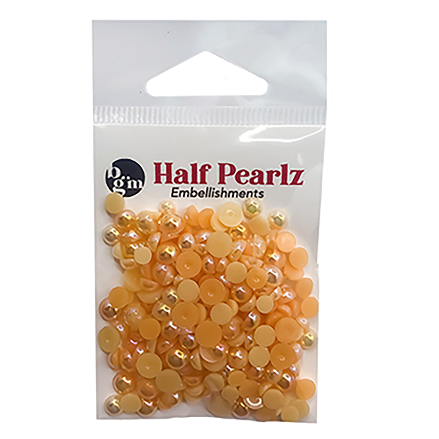 Buttons Galore Flat Back Half Pearls in AB Finish - Multiple Color Assortments - 36 Grams