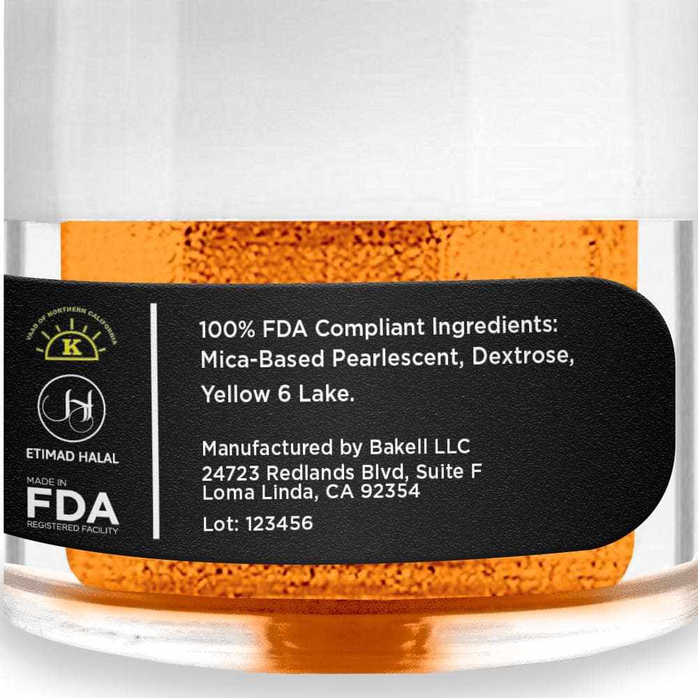Orange Edible Glitter Dust for Drinks Brew Glitter® Glitter
