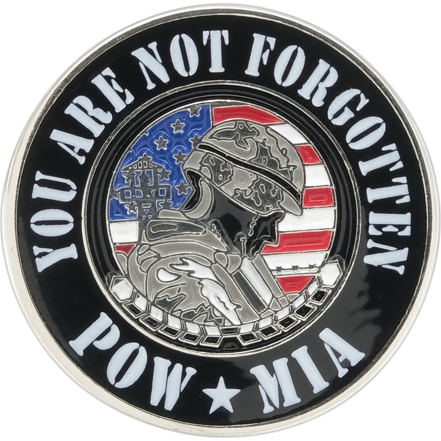 US Military You Are Not Forgotten POW MIA 1&#x22; Pin