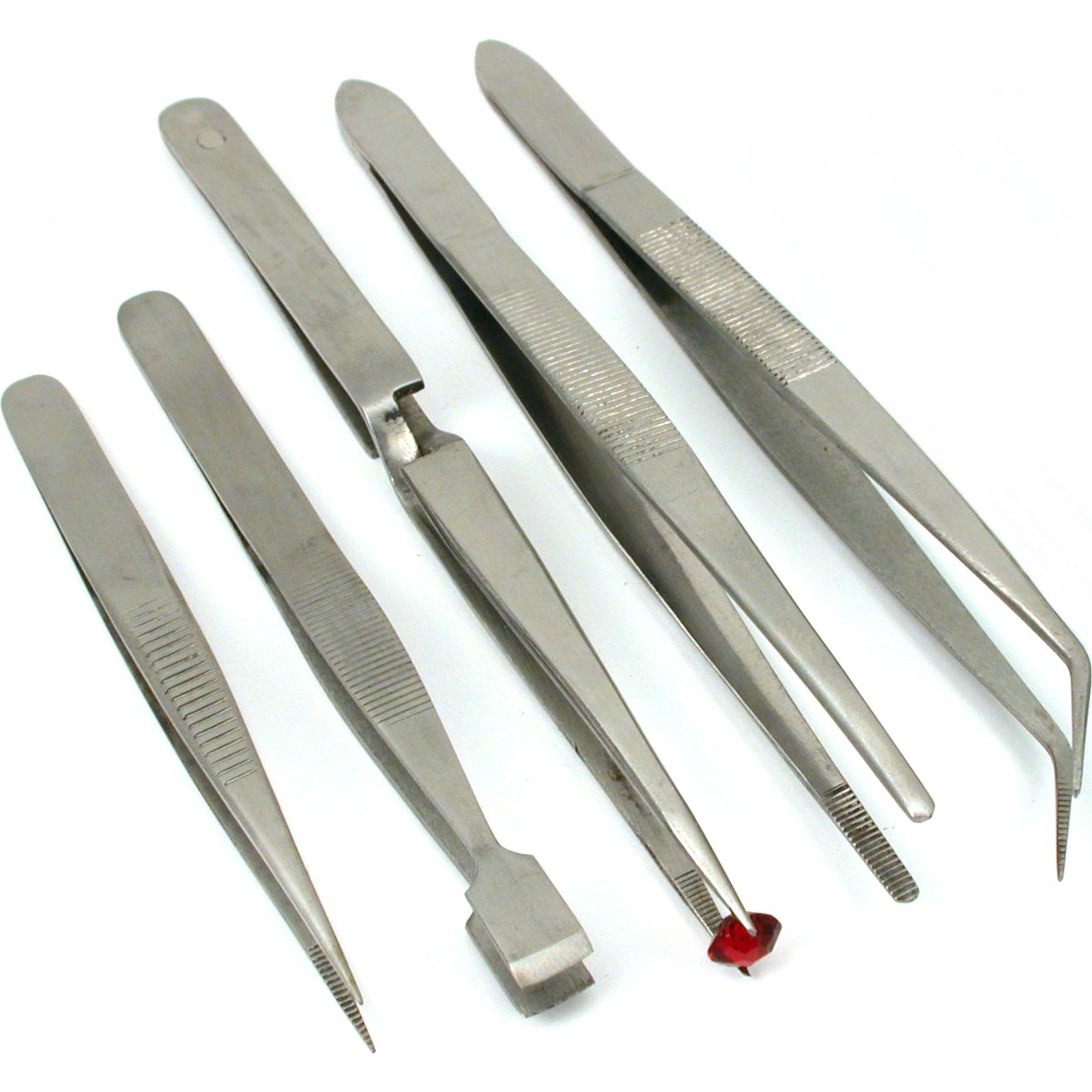 8 Pc Crafts Sewing Stamps Fishing Tweezer Set Cheap