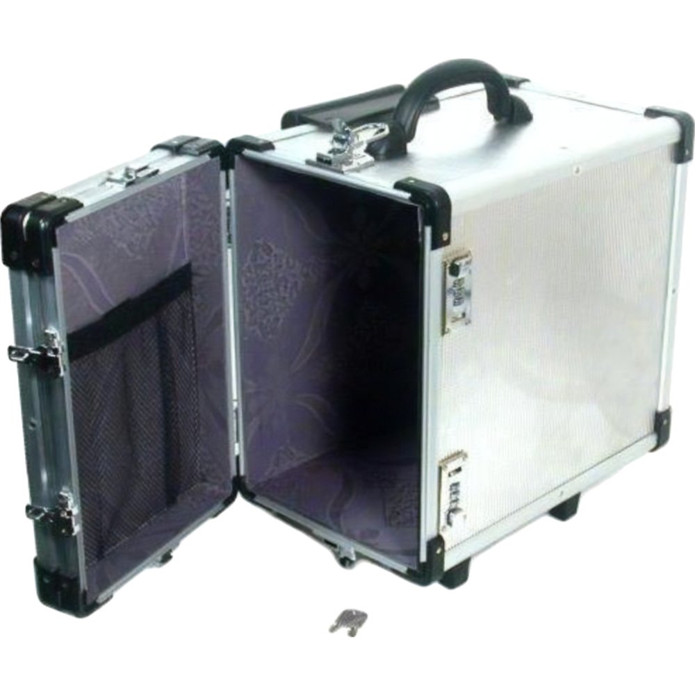 Aluminum Carrying Case Rolling Box Jewelry Display by FindingKing