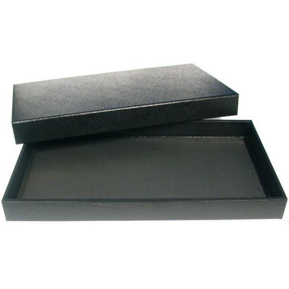 Black Jewelry Display Case (Removable Magnetic Lid) w/ Gray Foam 72-slot Display