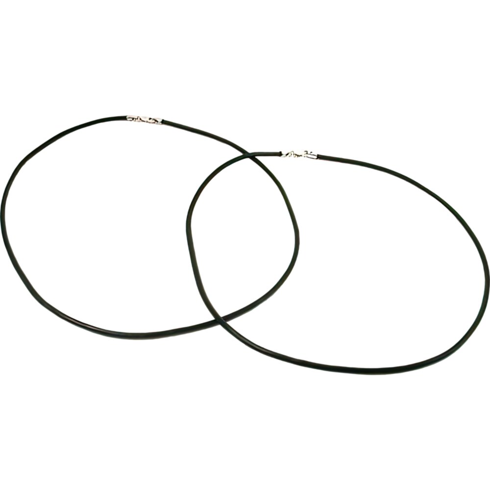 Leather Cord Necklaces Black 16&#x22; 2Pcs