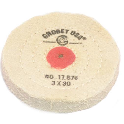 3 Cotton Buffing Wheels 30 Ply,Muslin Buff, 3&#x22; x 30 Ply,Muslin Buff, Kit {3} Pcs