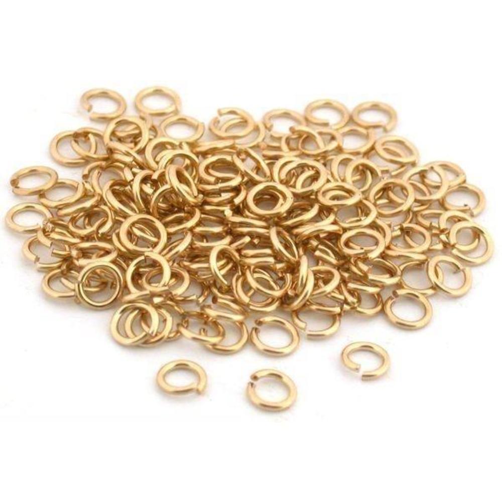 100 Jump Rings 14K Gold Filled Open Jewelry Clasp 4mm