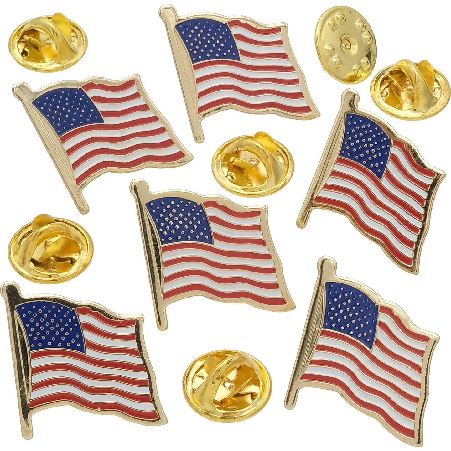 American Flag Pin 6Pcs