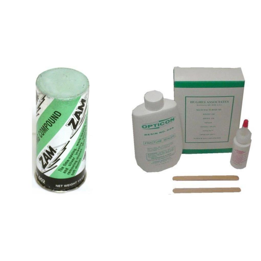 Zam Buffing Compound 4oz with Optician Sealer &#x26; Resin Stone Jewelry Repair