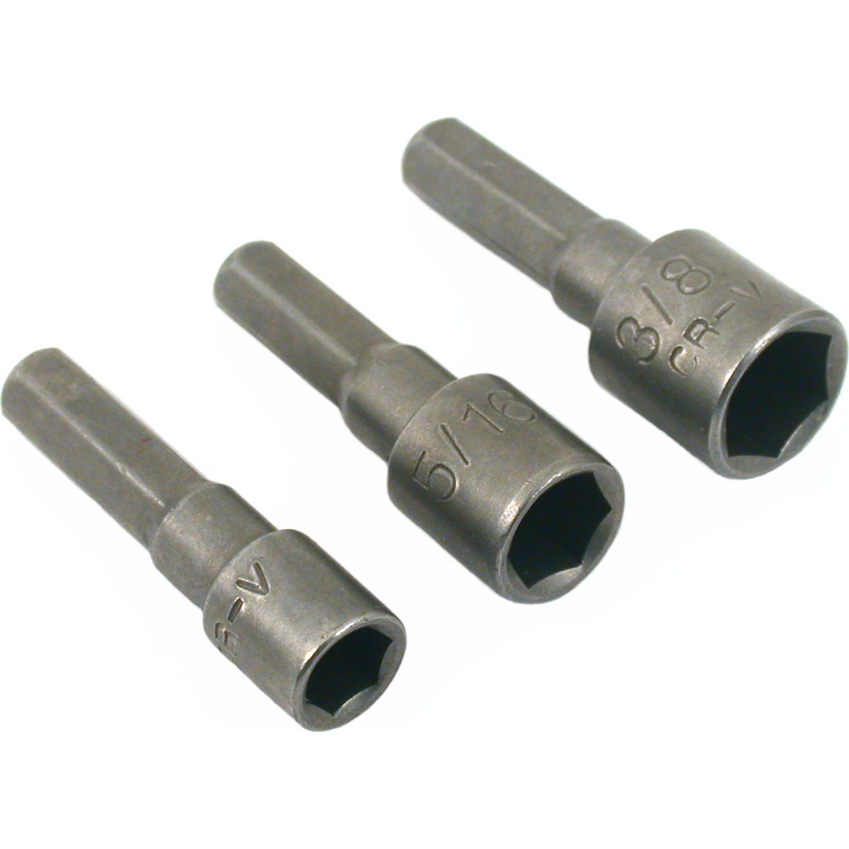3 Nut Setters Drill Repair Hand Tools 1/4&#x22; 3/8&#x22; 5/16&#x22;