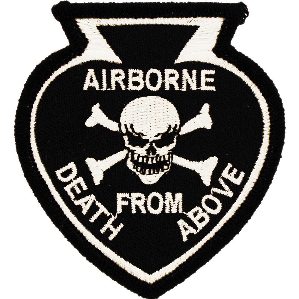 Airborne Death From Above Spade &#x26; Skull Patch 3&#x22;
