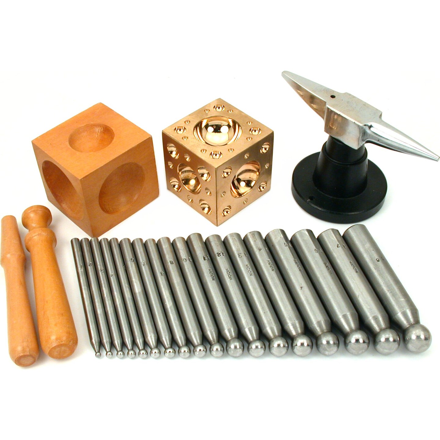 Deluxe Jewelers Punches Dapping Doming Set Of 18 Boxed