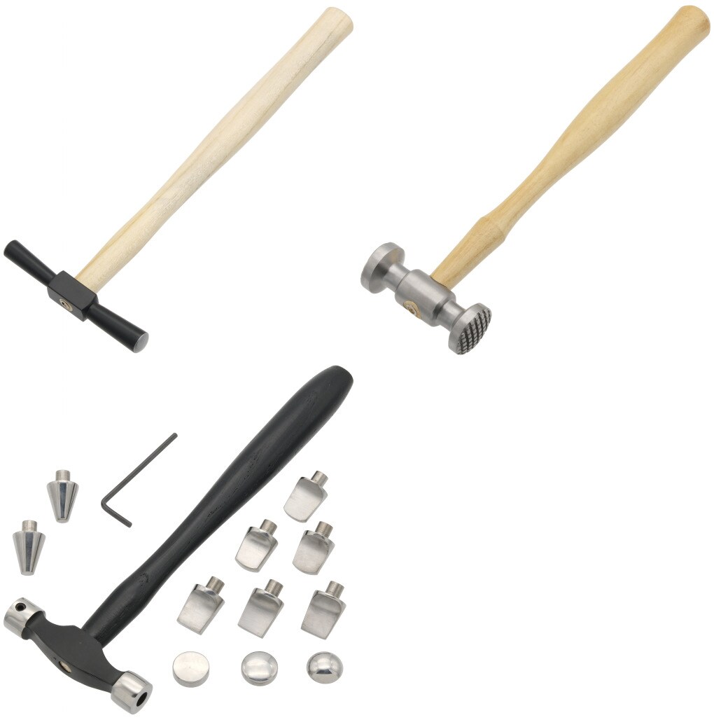 Embossing, Texturing &#x26; Interchangeable Head Hammers Jewlers Repair Tools