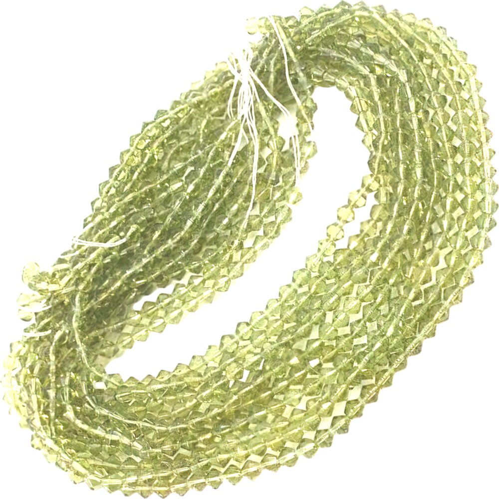 Olive Bicone Chinese Crystal Beads Olive 4mm 14&#x22; Strand