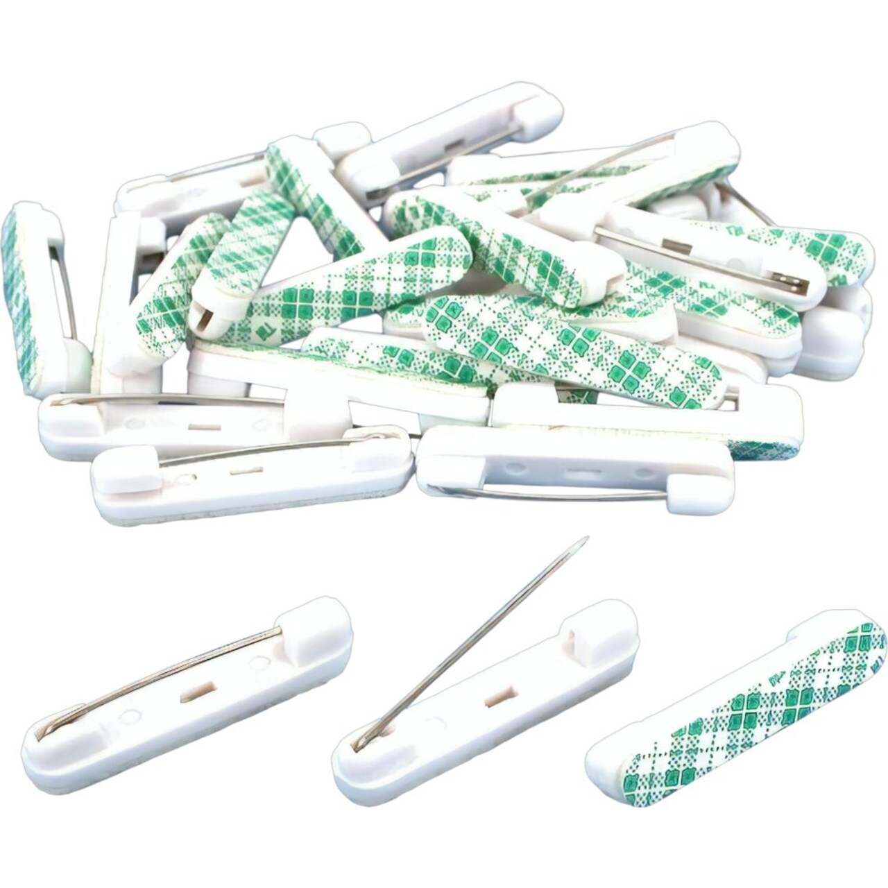 30 Adhesive Bar Safety Pins ID Badge Crafting Parts | Michaels