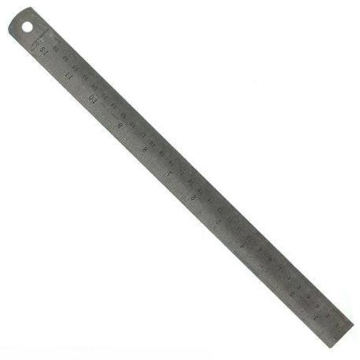 12&#x22; Steel Ruler + Millimeter Conversion