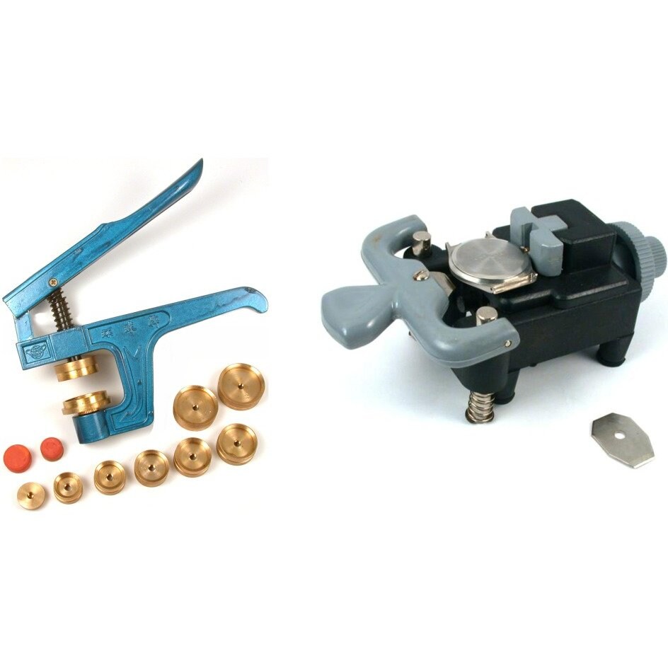 Watch Tools Case Back Repair Press Machine with 11 Dies Snap Opener Removal Kit