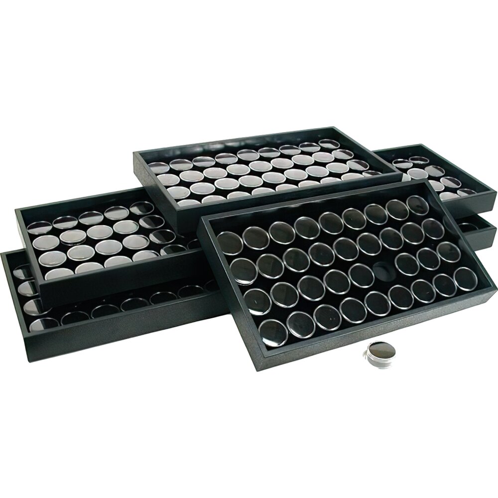 216 Gem Jars Black Foam Display & Stackable Tray Michaels