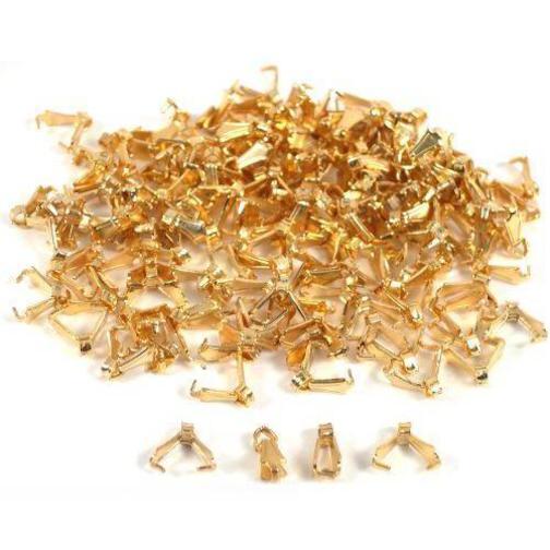 150 Bails Gold Plated Connector Jewelry Necklace Parts