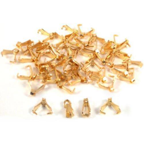48 Bails Gold Plated Connectors Necklace Chain Parts