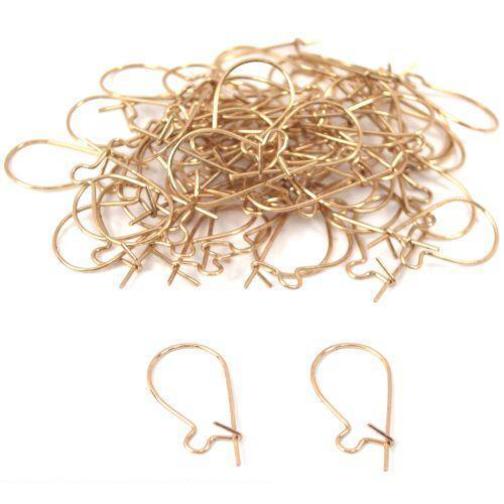60 Gold Plated Earring Wires Kidney Jewelry 22 Gauge