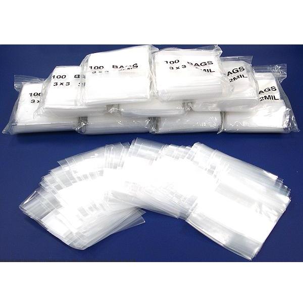 1000 Zipper Block Bag Resealable Plastic Baggies 3