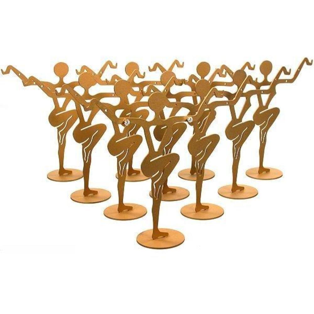 10 Earring Display Stands Jewelry Showcase Gold Units