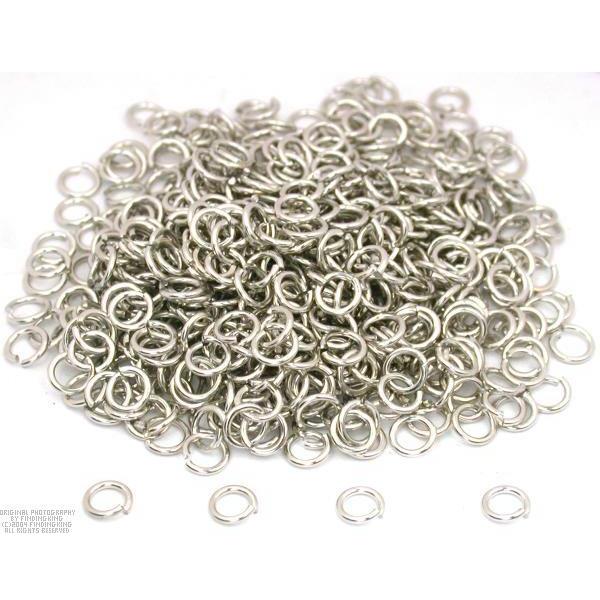 600 Connectors Jump Rings Chain Necklace White 19Ga
