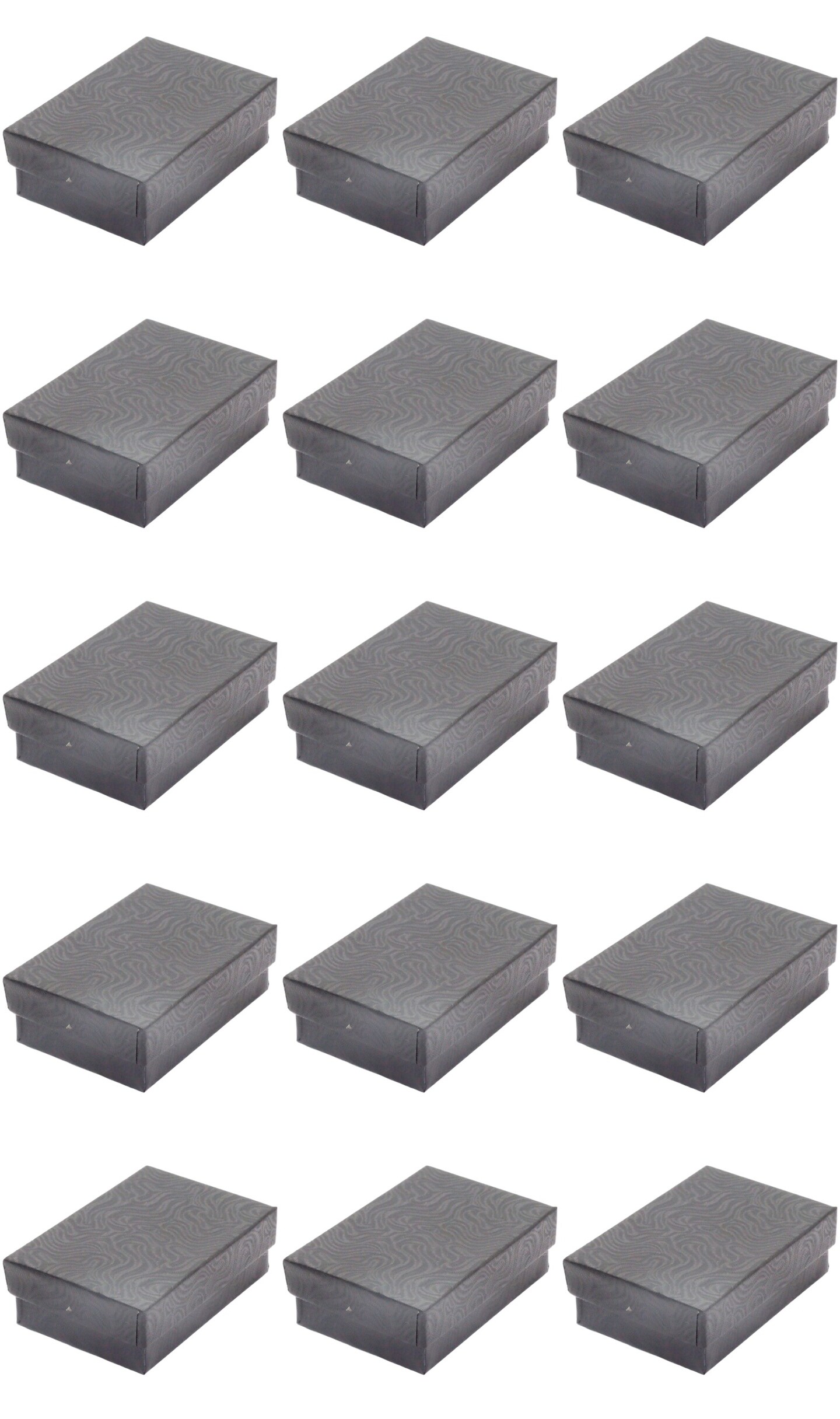 Black Swirl Cotton Filled Jewelry Gift Boxes Displays 3.25"x2.25" Pack of 15