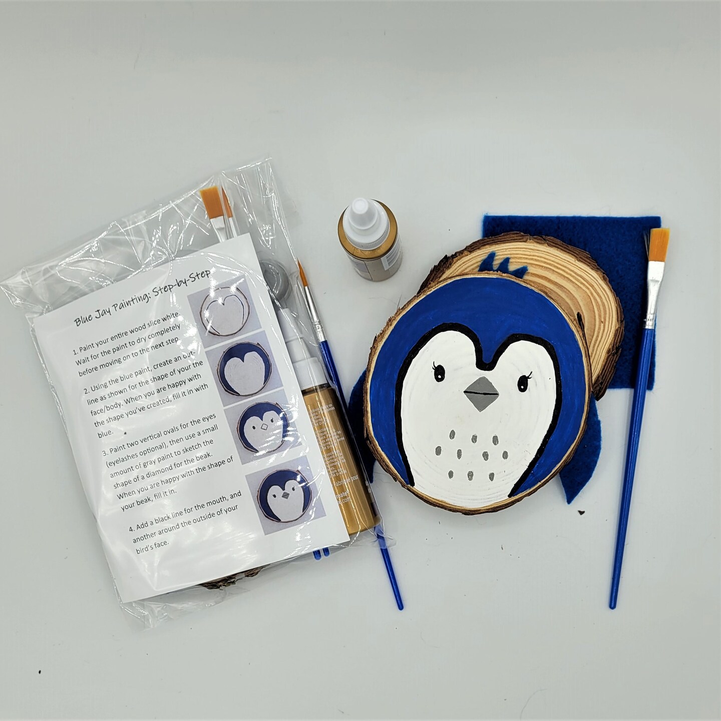 Ink and Trinket Kids Fall Craft Kit, Natural Wood