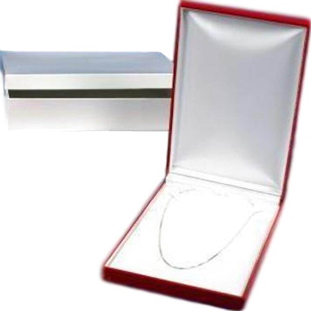 12 Necklace Boxes Red Leather Showcase Gift Display Box