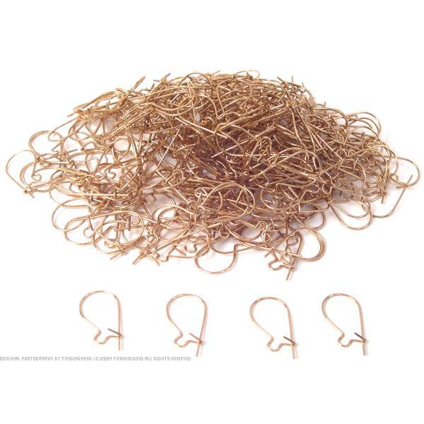 300 Gold Plated Kidney Wires Earring Findings 22 Gauge