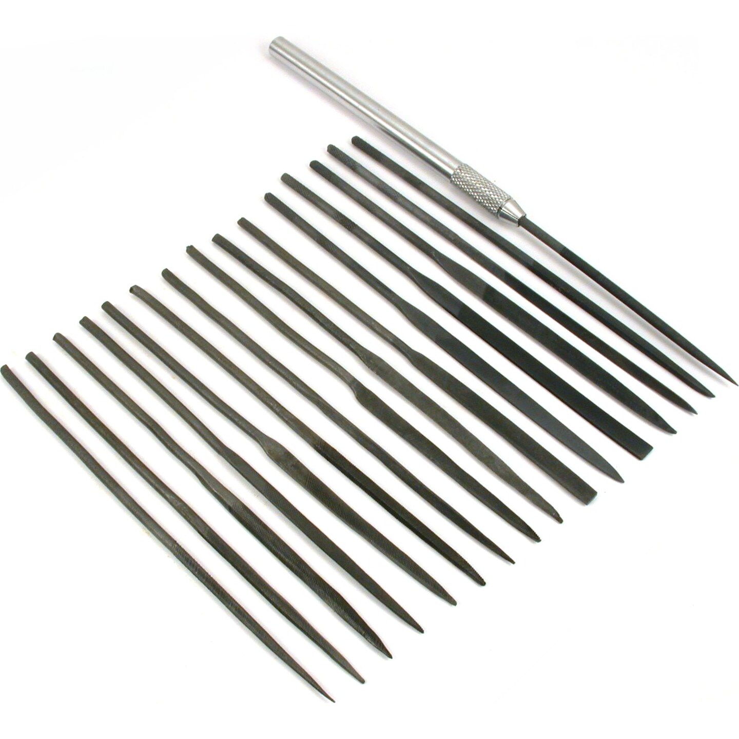 Set of 16 Needle Files &#x26; Handle Wire Wrapping File Tool