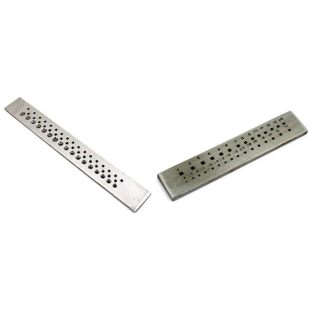 50 Round & 30 Square Hole Drawplate Jewelers Wire Shaping Plate Tools Kit 2 Pcs