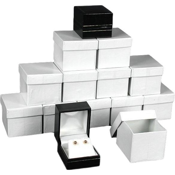 12 Earring Gift Boxes Black Leather Jewelry Display Box Michaels
