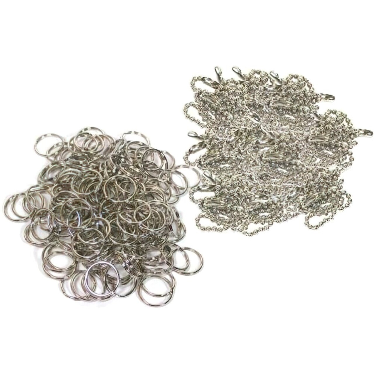 200 Split Rings Ball Chains Keychain Nickel Plated | Michaels