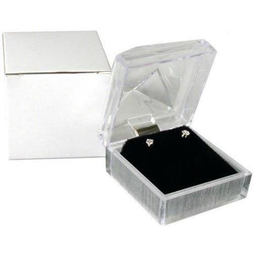 Clear Crysal Earring Display Gift Boxes Jewelry Box